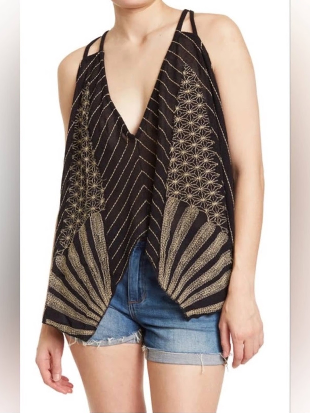 Free People Afternoon Handkerchief Tank Top - Picture 2 of 4